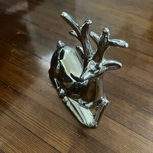Silver Chrome Deer Sculpture